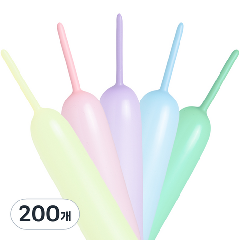 셈퍼텍스 요술풍선 260S, 파스텔메이트혼합 (랜덤발송), 200개