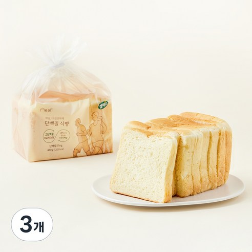 밀도 셀렉스 단백질 식빵, 480g, 3개