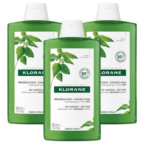 클로란 네틀 노세범 샴푸 허브향 400ml, 3개