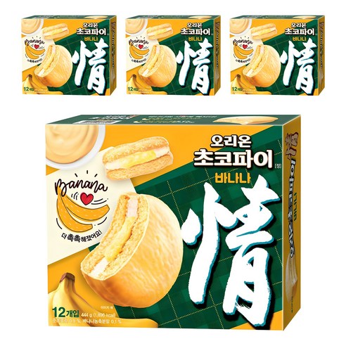 오리온초코파이 바나나맛 케이크, 444g, 4개