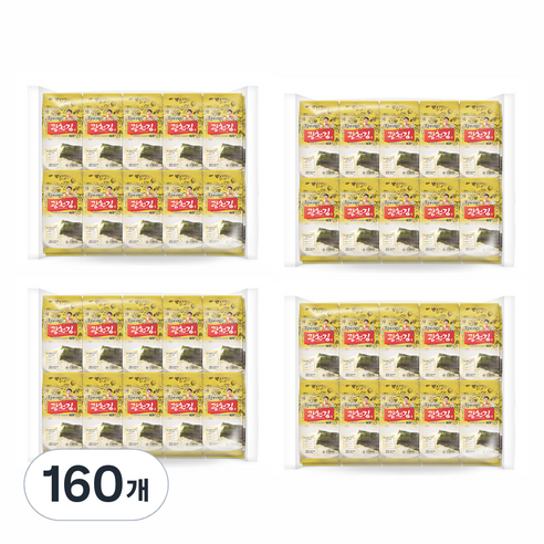 광천김 달인 김병만의 재래도시락김, 4g, 160개