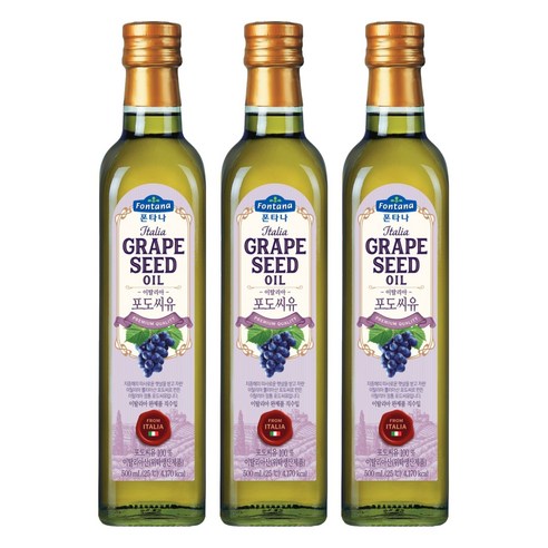 폰타나 이탈리아 포도씨유 마라스카, 500ml, 3개