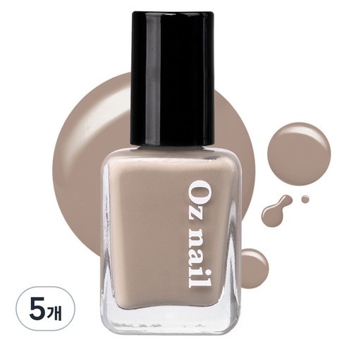 오즈네일 샤인 무드 네일 컬러 매니큐어, 29.어텀베이지, 8ml, 5개