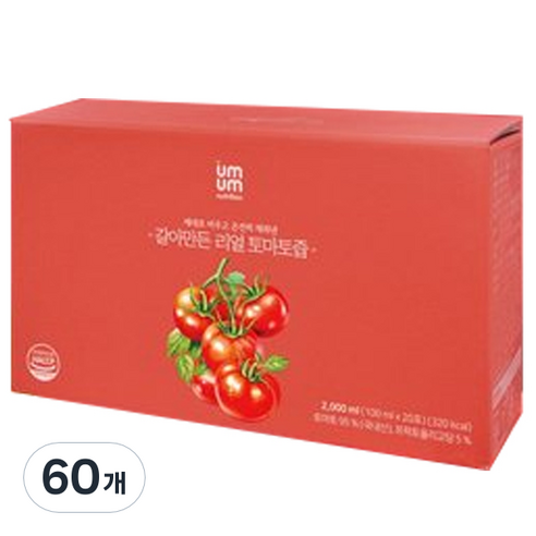 움움 갈아만든 리얼 토마토즙, 60개, 100ml