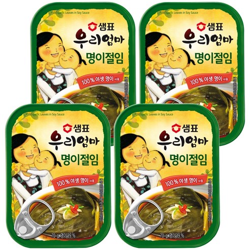 샘표 우리엄마 명이절임, 70g, 4개