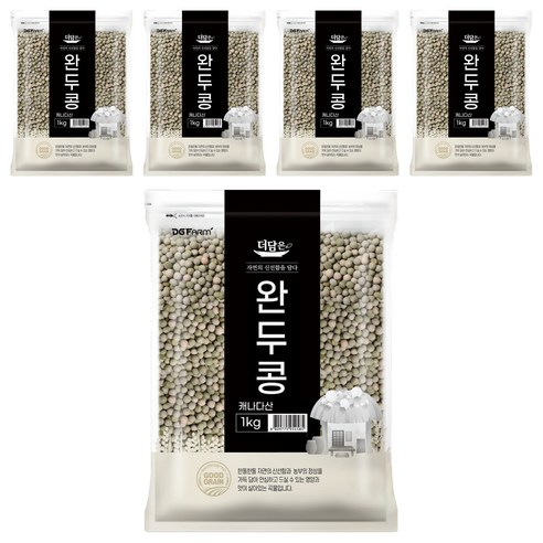 더담은 완두콩, 1kg, 5개