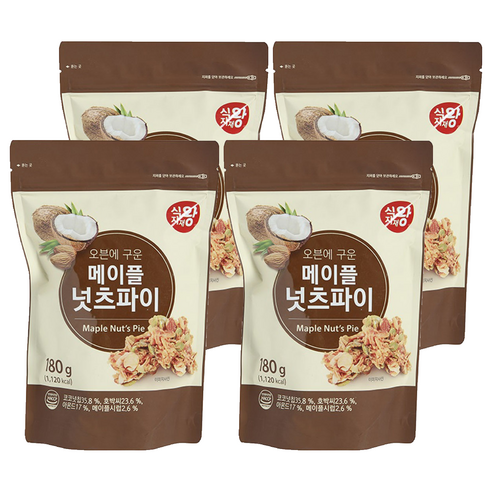 식자재왕 넛츠파이 견과, 180g, 4개