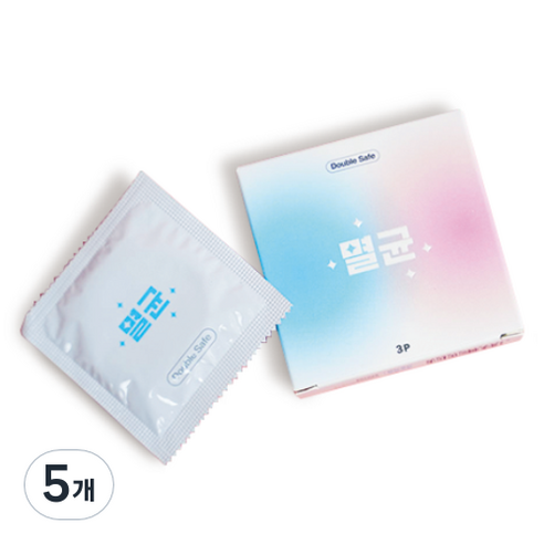 더블세이프 멸균 초박형 콘돔, 5개, 3개입