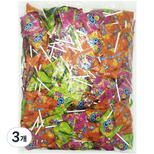 트릭시 고팝 플랫 롤리팝 2kg, 3개