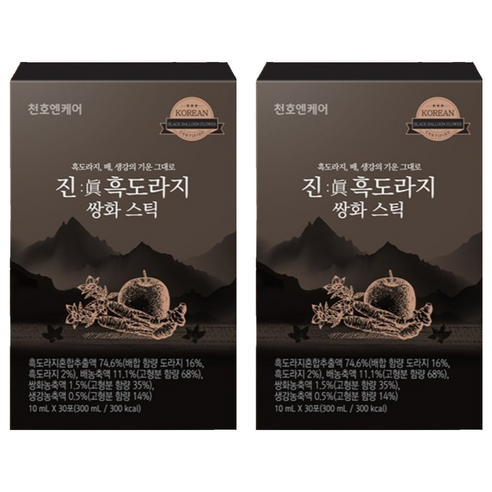 천호엔케어 진 흑도라지 쌍화스틱 30p, 300ml, 2개