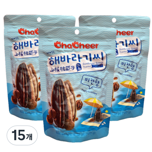 챠챠 해바라기씨 피칸맛, 180g, 15개