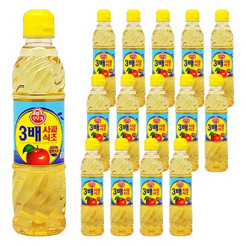 오뚜기 3배 사과식초, 500ml, 15개