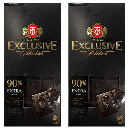 타이타우 익스클루시브 90% 다크초콜릿, 2개, 100g