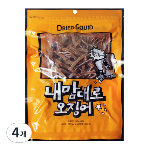 리프레쉬 내맘대로 오징어, 110g, 4개