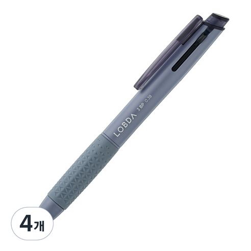 롭다 3색 볼펜 0.38mm, VIOLET FOG, 4개
