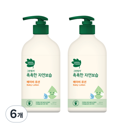 그린핑거 촉촉한 자연보습 베이비로션, 500ml, 6개