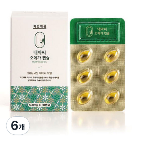 자연채움 대마씨 오메가 오일 캡슐, 6개, 15g