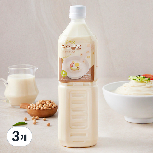 노고단 국내산 콩 100% 순수콩물, 1L, 3개