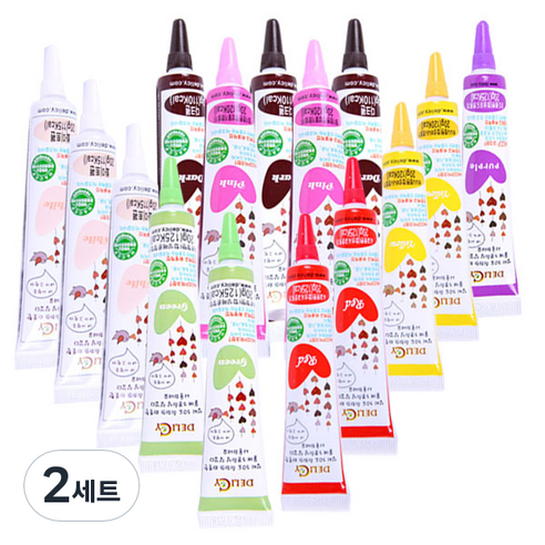 상상앤드 초코 데코 펜 다크 3p + 화이트 3p + 딸기 2p + 메론 2p + 사과 2p + 바나나 2p + 포도 세트, 2세트