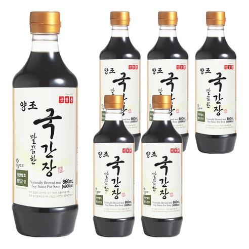 신앙촌 양조 깔끔한 국간장, 860ml, 6개