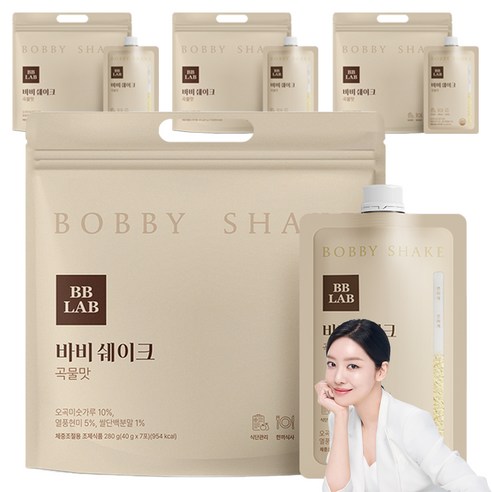 비비랩 바비쉐이크 곡물맛 7p, 280g, 4개