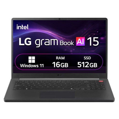 LG전자 2026 그램북 AI 15 코어 Ultra5 방문설치, 타이탄블랙, 512GB, 16GB, WIN11 Home, 15U50U-GA5VK