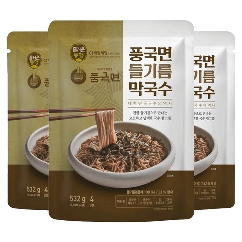 즐거운동행 풍국면 들기름 막국수, 532g, 3개