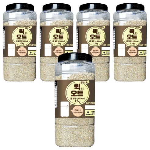 냉장고쏙 퀵 롤드 오트, 1.2kg, 5개