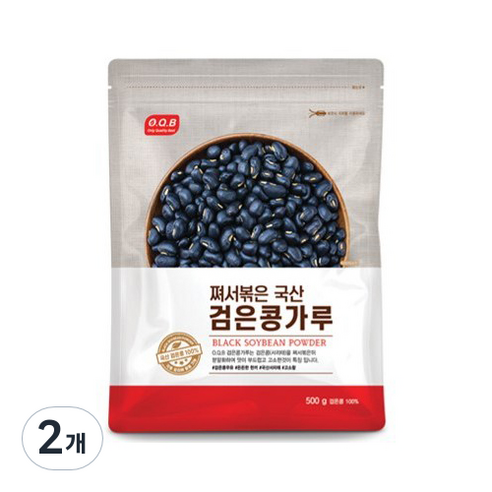 오큐비쪄서볶은 국산 검은콩가루, 2개, 500g