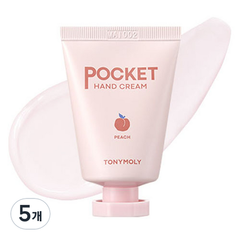 토니모리 포켓 핸드크림 피치, 5개, 30ml