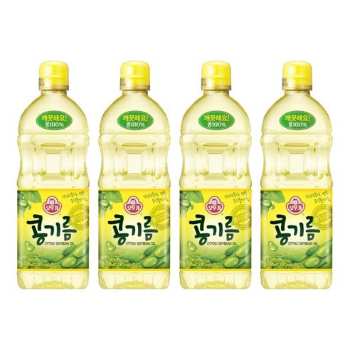 오뚜기 콩기름, 900ml, 4개