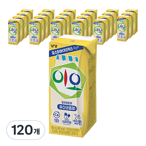 남양이오 유산균 음료, 190ml, 120개