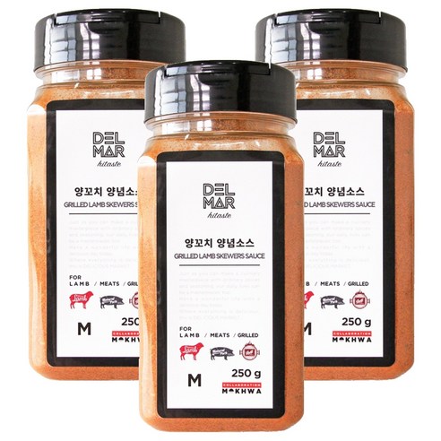 딜리셔스마켓 양꼬치시즈닝, 250g, 3개