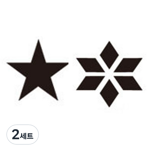 신가브루크 미홀릭 타투스탬프 2종 세트, 별, 헥사곤, 2세트
