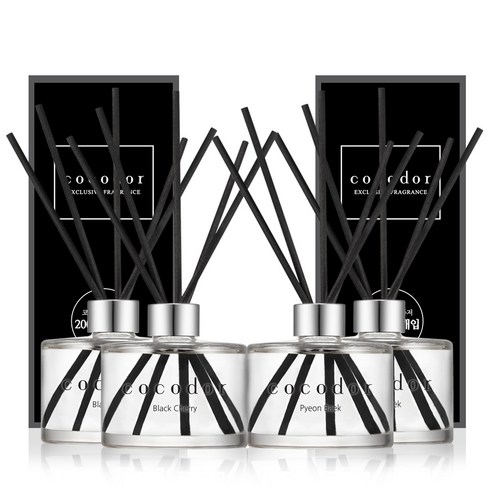 코코도르 디퓨저 200ml x 4p, 블랙체리, 편백, 4개