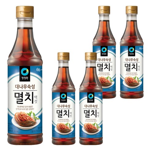 청정원 대나무숙성 멸치액젓, 1kg, 5개