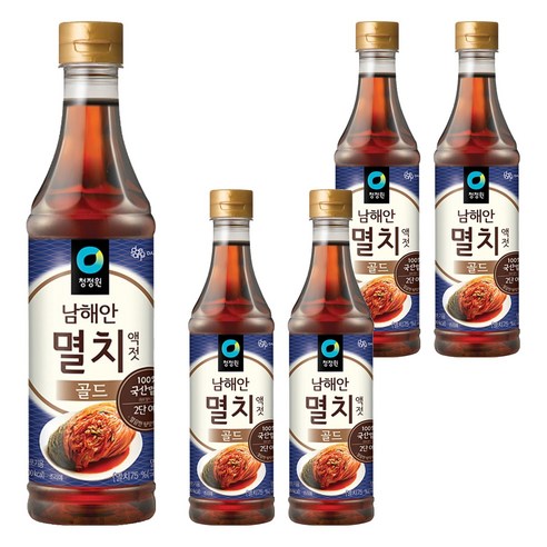 청정원 남해안 멸치액젓 골드, 1kg, 5개