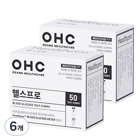 오상헬스케어 헬스프로 혈당 시험지, 6개, 50개입