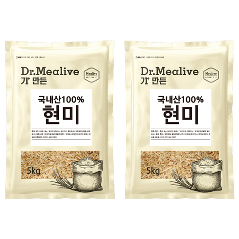 밀리브 현미, 5kg, 2개