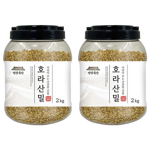 건강곡간 호라산밀 통, 2kg, 2개