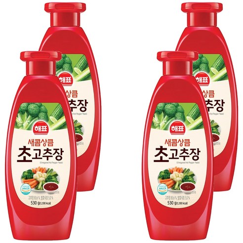 해표 새콤상큼 초고추장, 530g, 4개