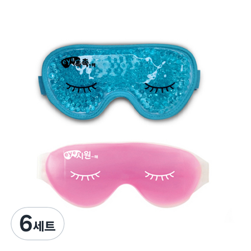 닥터스헬프 냉온 눈찜질팩 수면안대 핑크+블루 세트, 2개입, 6세트