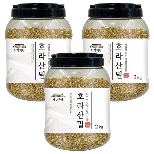 건강곡간 호라산밀 통, 2kg, 3개