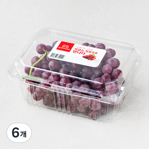 만나다 미국산 씨없는 적포도, 450g, 6개