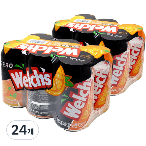 웰치스 제로 오렌지 355ml, 24개