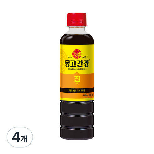 몽고식품 마산 몽고 진간장, 500ml, 4개