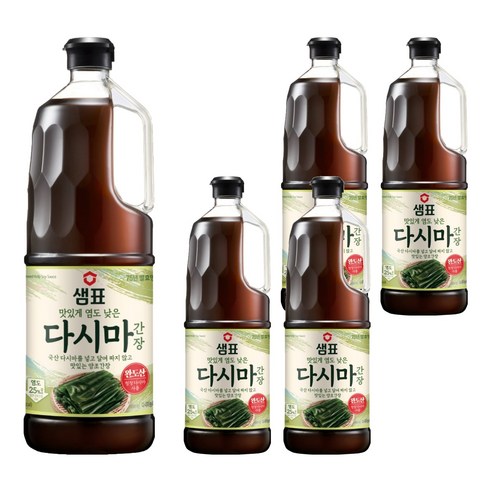 샘표 다시마 간장, 1.7L, 5개