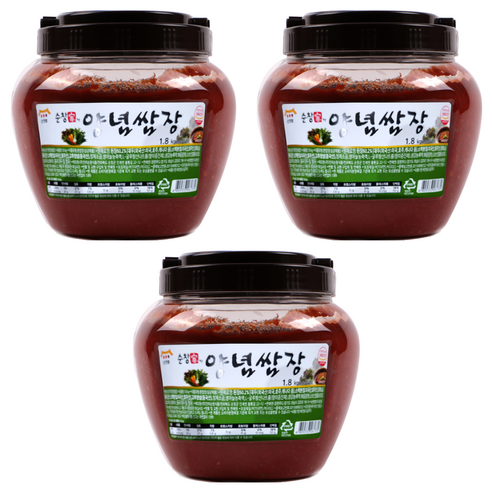 순창가 양념 쌈장, 1.8kg, 3개
