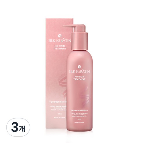 TS 실크케라틴 노워시 트리트먼트, 180ml, 3개