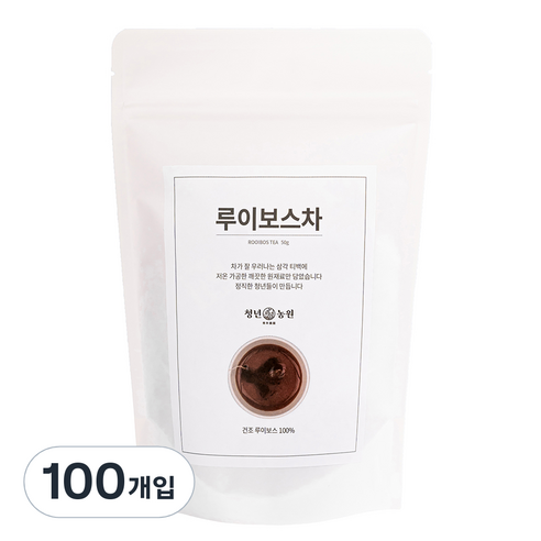 청년농원 저온가공 루이보스차 삼각티백, 50g, 2개